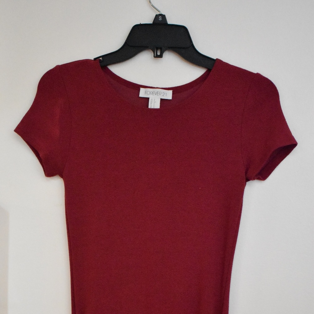 Red Bodycon Mini Dress with Ruched Sides